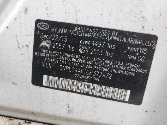 2016 HYUNDAI SONATA SE #3312259791