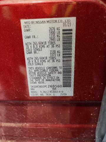 2023 NISSAN PATHFINDER - 5N1DR3BD3PC269560