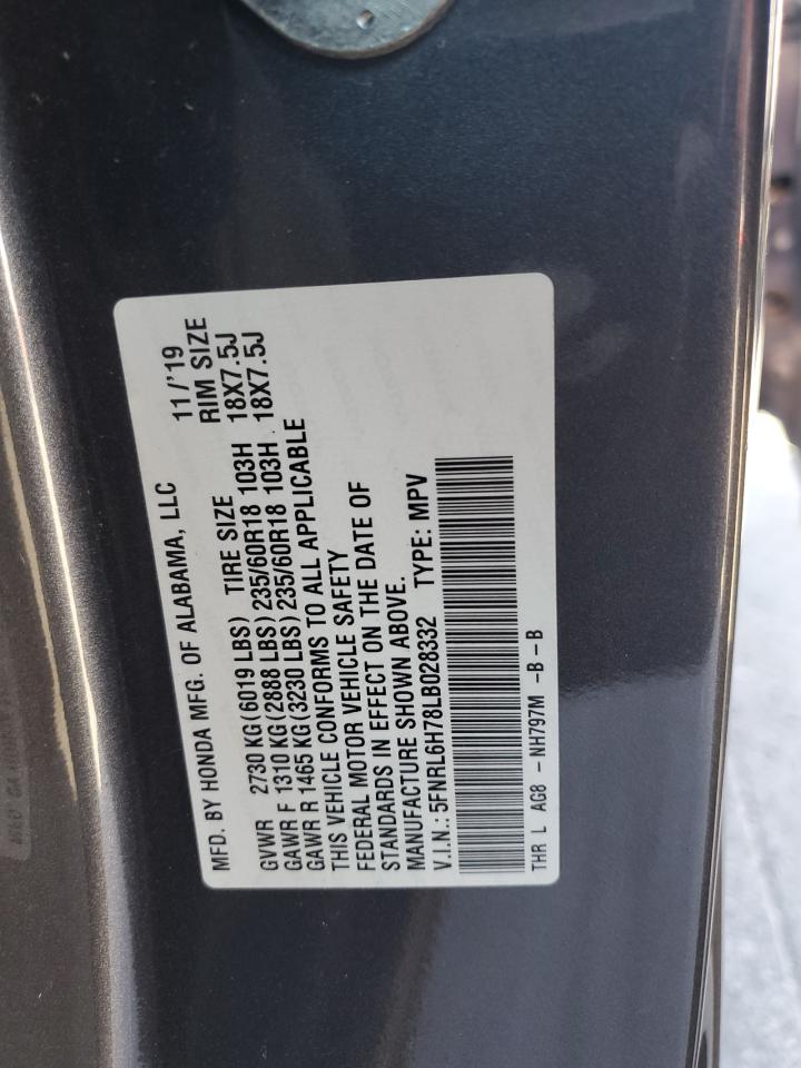 Lot #3302824889 2020 HONDA ODYSSEY EX