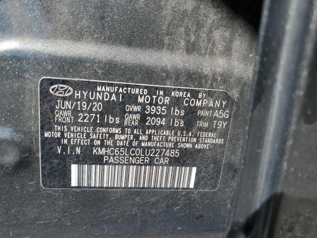 2020 HYUNDAI IONIQ BLUE KMHC65LC0LU227485