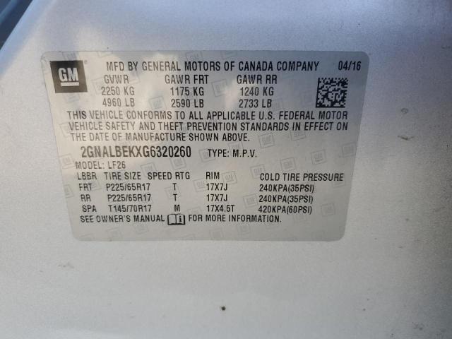 2016 CHEVROLET EQUINOX LS - 2GNALBEKXG6320260