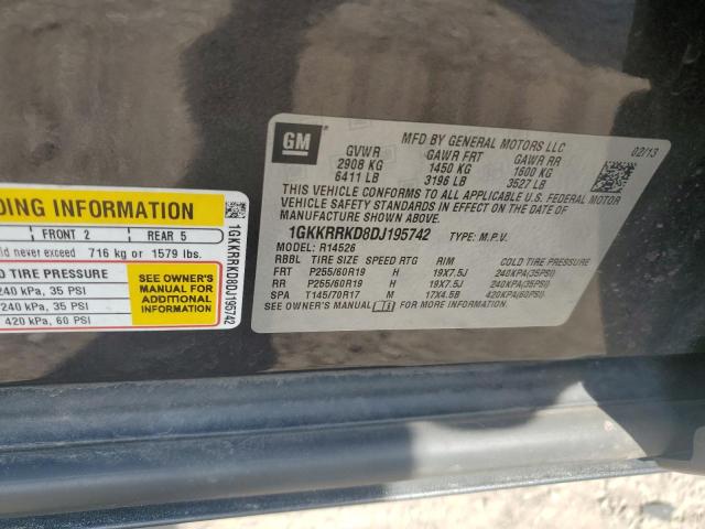 2013 GMC ACADIA SLT - 1GKKRRKD8DJ195742