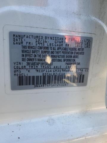 2017 NISSAN SENTRA S #3296326412