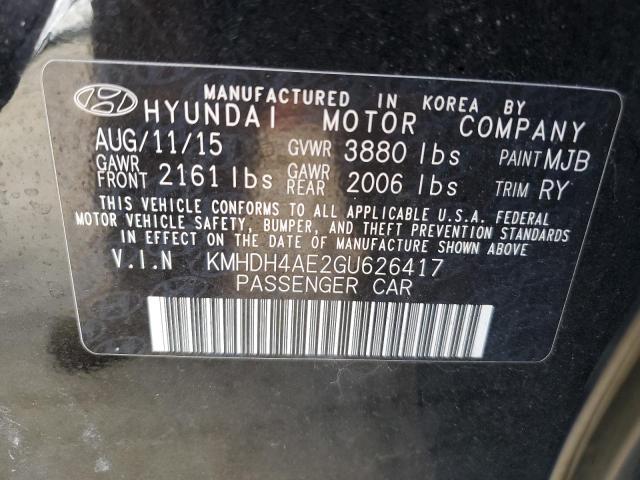2016 HYUNDAI ELANTRA SE KMHDH4AE2GU626417