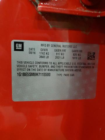 2017 CHEVROLET CRUZE LT - 1G1BE5SM8H7115500