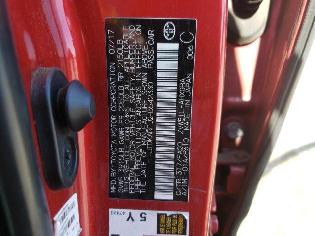 2017 TOYOTA PRIUS JTDKARFU2H3542330