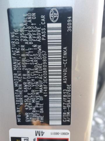 2011 TOYOTA CAMRY BASE - 4T4BF3EK0BR098057