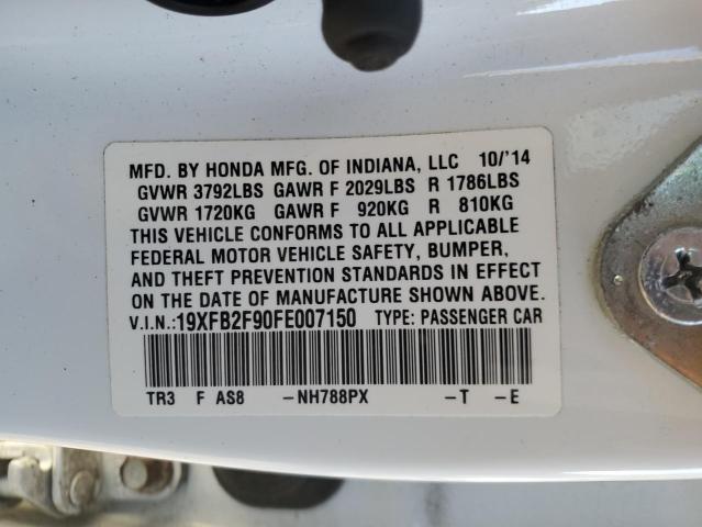 2015 HONDA CIVIC EXL - 19XFB2F90FE007150