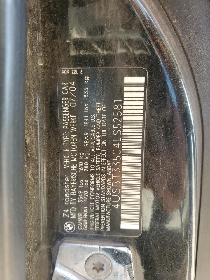 Lot #3302905013 2004 BMW Z4 2.5