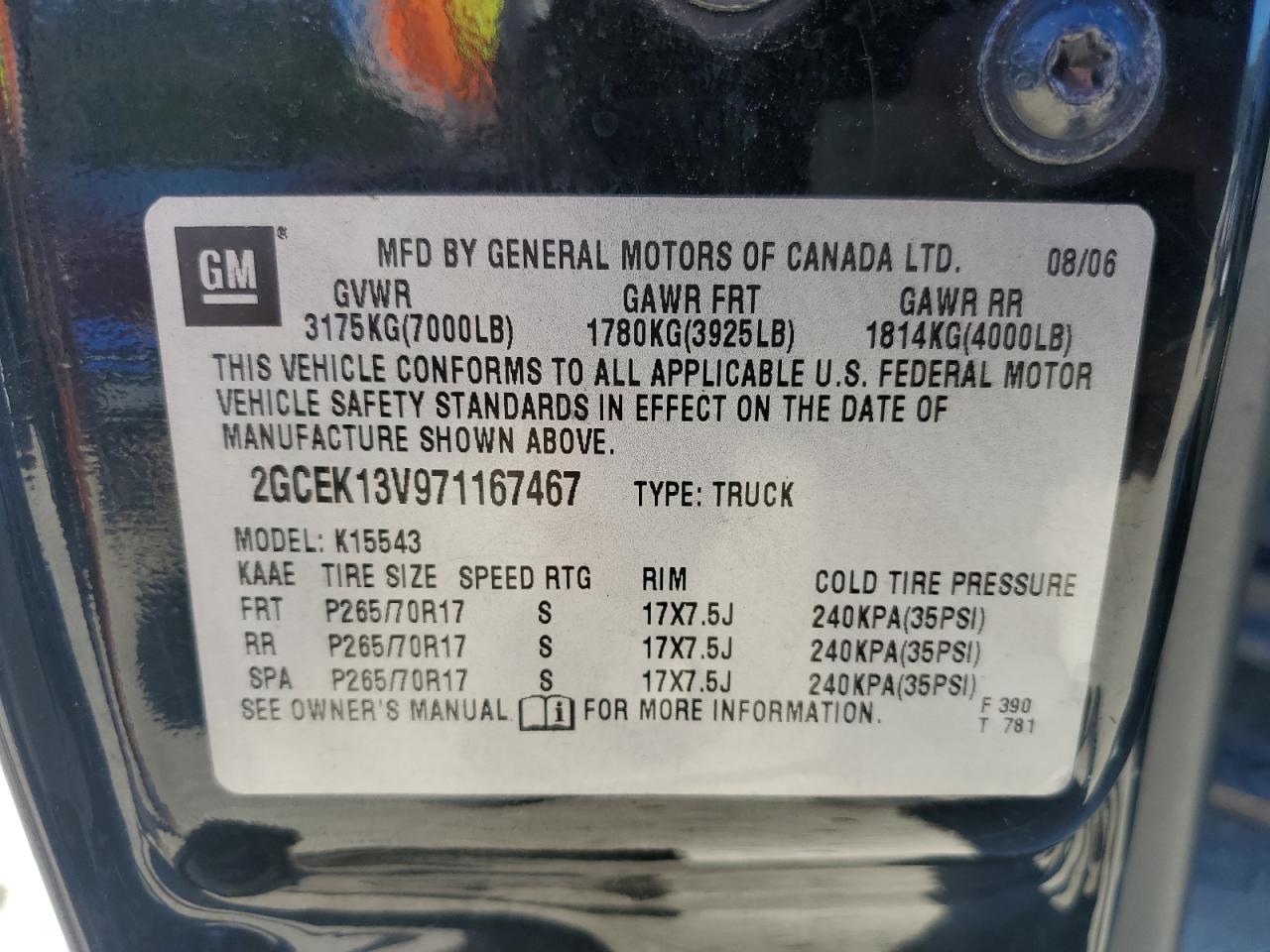 Lot #3269766709 2007 CHEVROLET SILVERADO