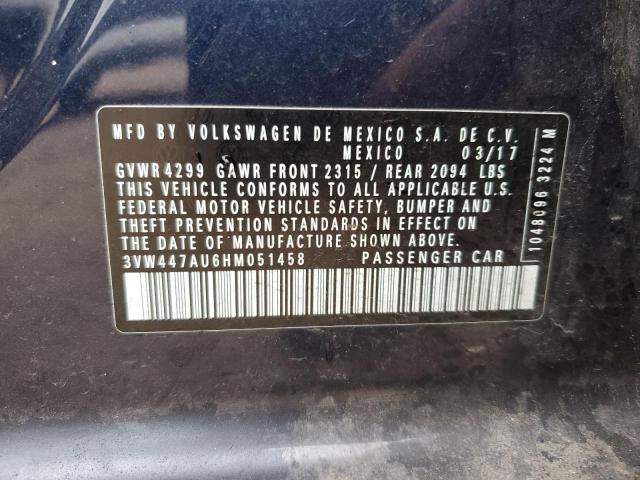 2017 VOLKSWAGEN GTI S/SE 3VW447AU6HM051458