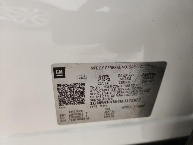 2021 CHEVROLET TRAVERSE L - 1GNERFKW4MJ172927