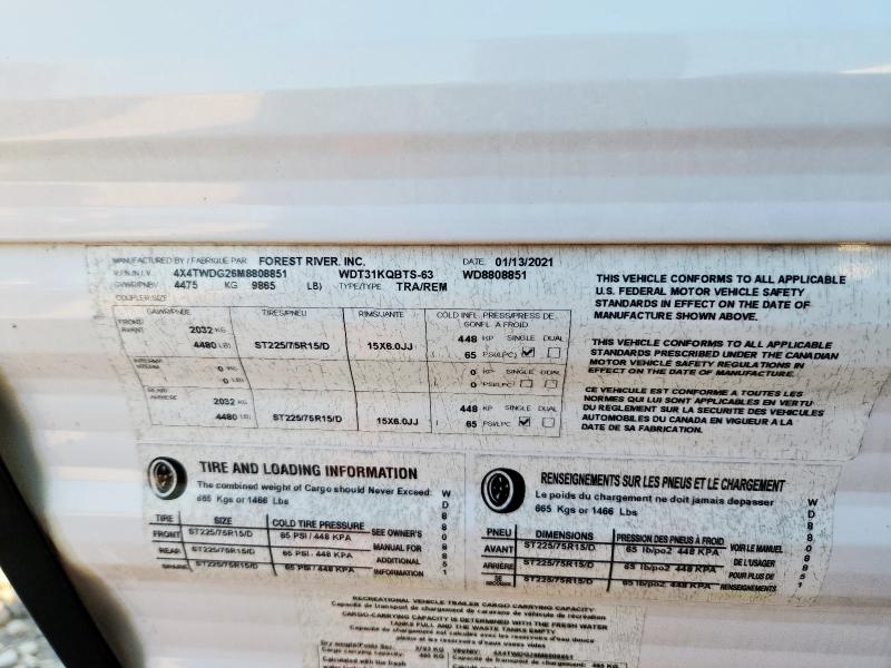 2021 WILDCAT TRV TRL #3276352725