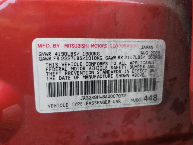 2010 MITSUBISHI LANCER GTS #3302825921