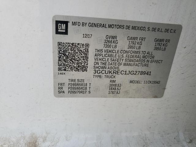 2018 CHEVROLET SILVERADO #3289684182