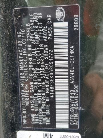 2011 TOYOTA CAMRY BASE - 4T4BF3EK0BR091772