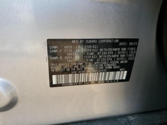 2022 SUBARU OUTBACK LI 4S4BTANC5N3133430