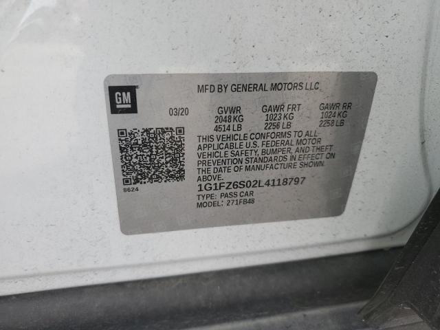 2020 CHEVROLET BOLT EV PR - 1G1FZ6S02L4118797