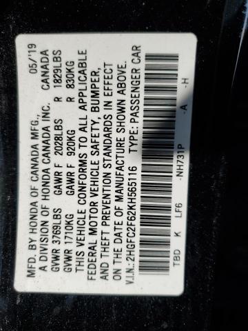 2019 HONDA CIVIC LX - 2HGFC2F62KH565116