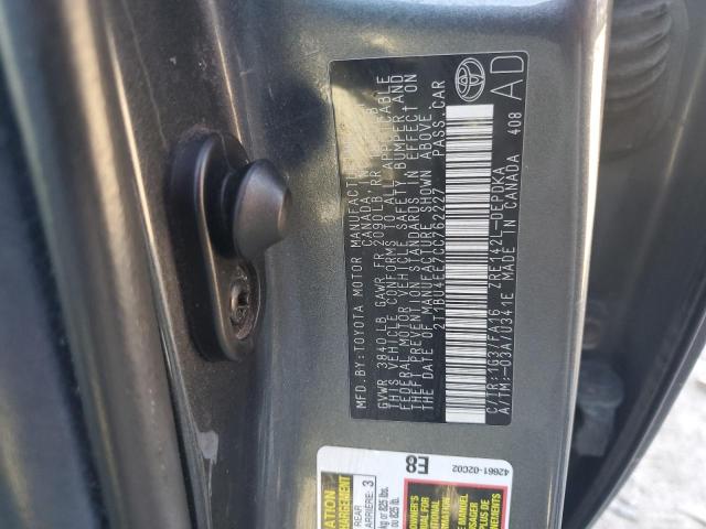 2012 TOYOTA COROLLA BA - 2T1BU4EE7CC762227