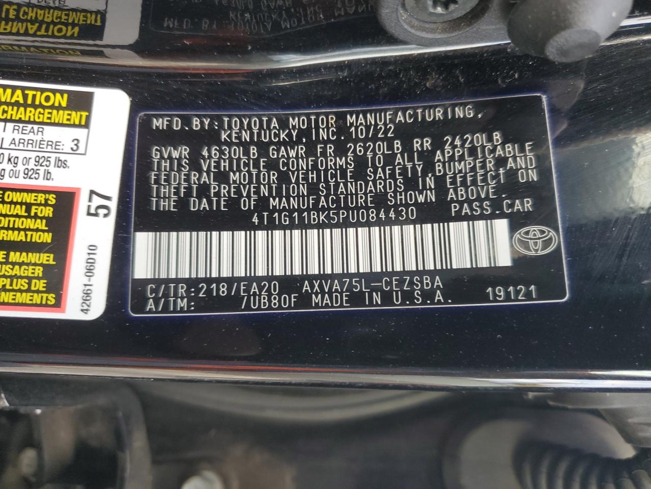 TOYOTA CAMRY SE NIGHT SHADE