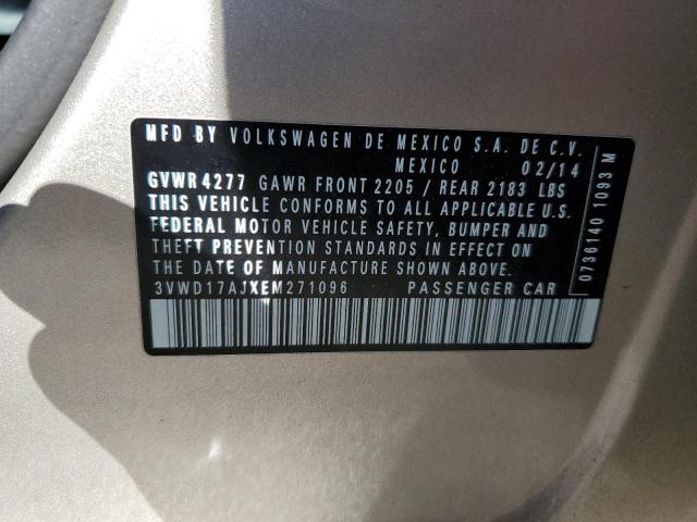 2014 VOLKSWAGEN JETTA - 3VWD17AJXEM271096