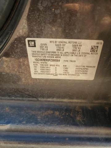 2015 CHEVROLET SILVERADO - 1GCVKREH0FZ366564