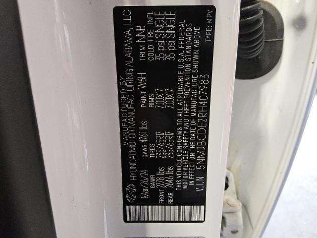 2024 HYUNDAI TUCSON SEL - 5NMJBCDE2RH407983