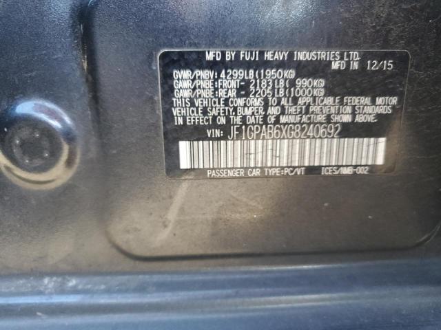 2016 SUBARU IMPREZA PR JF1GPAB6XG8240692