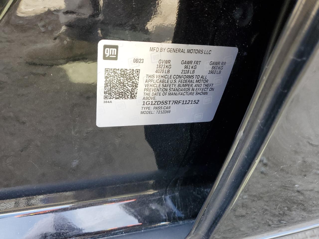 Lot #3302910098 2024 CHEVROLET MALIBU LT