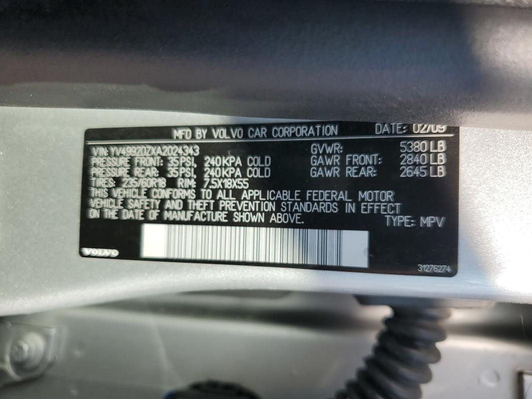 2010 VOLVO XC60 T6 #3276352672