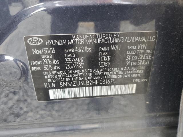 2017 HYUNDAI SANTA FE S - 5NMZU3LB2HH031675