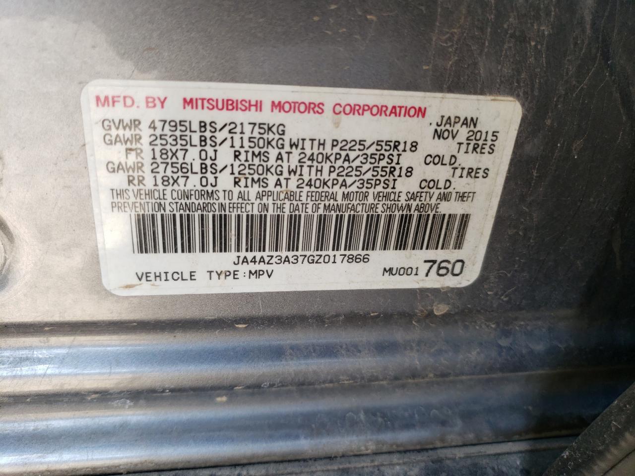 MITSUBISHI OUTLANDER SE