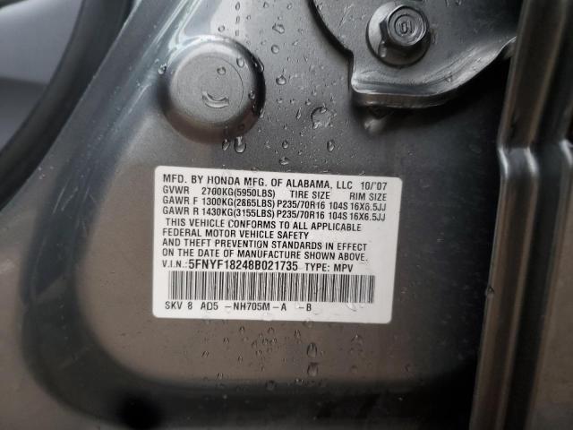 2008 HONDA PILOT VP #3285552268