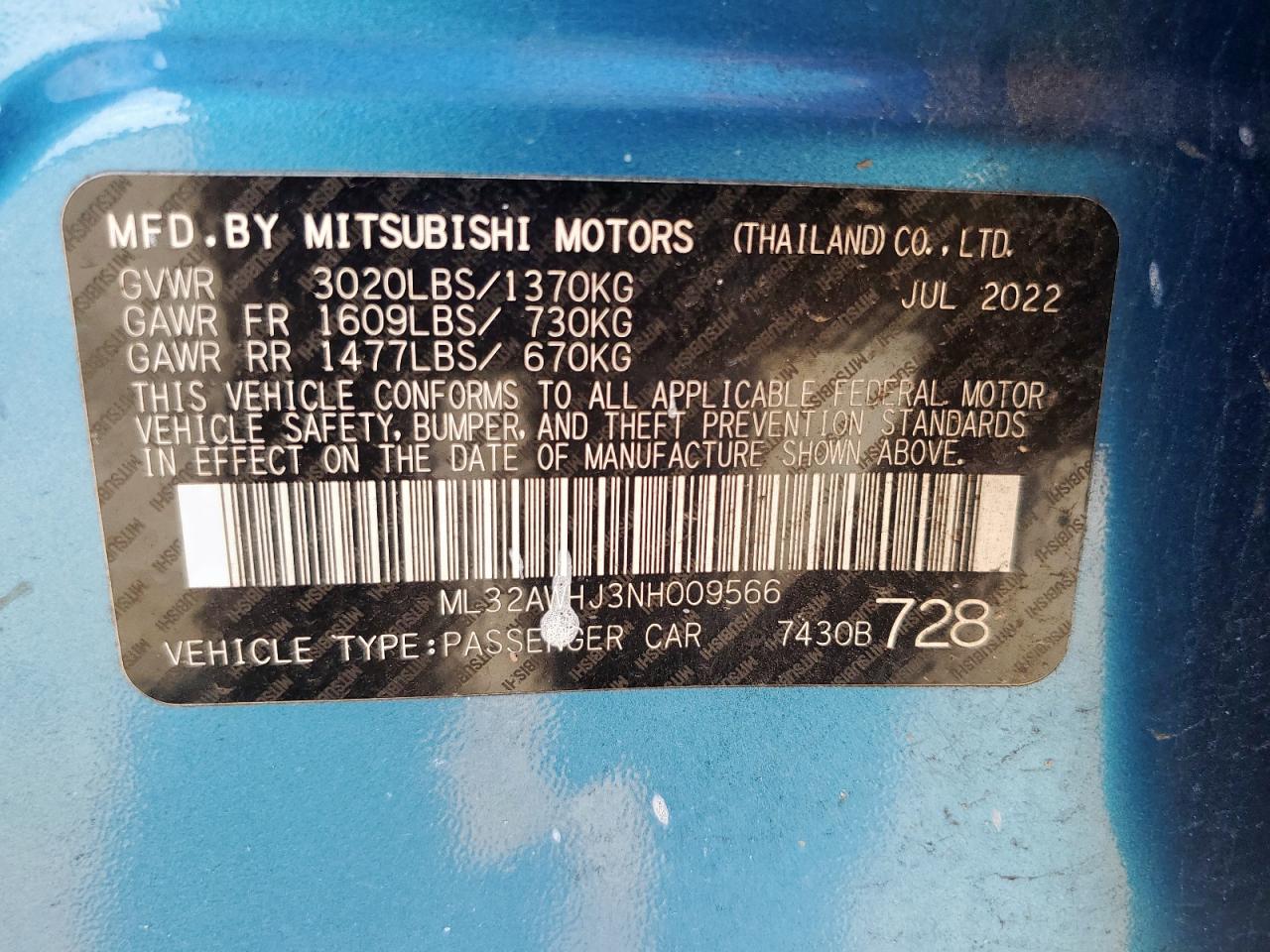 MITSUBISHI MIRAGE SE