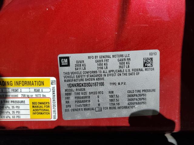 2013 CHEVROLET TRAVERSE L - 1GNKRGKD3DJ187166
