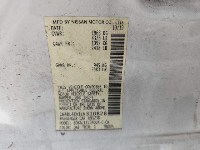 2020 NISSAN ALTIMA SL 1N4BL4EV1LN310828