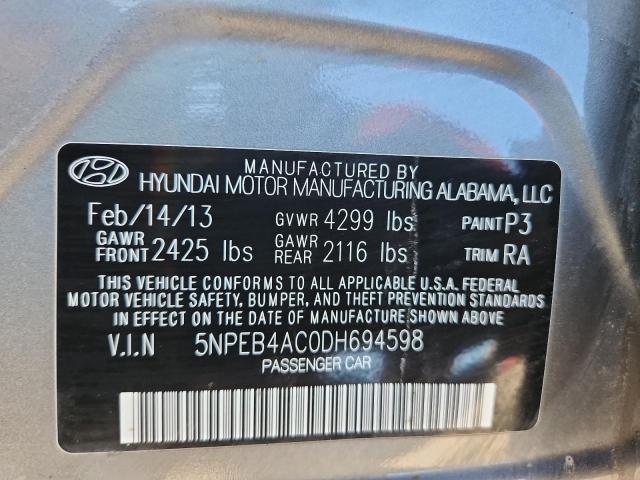 2013 HYUNDAI SONATA GLS - 5NPEB4AC0DH694598