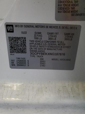 2022 CHEVROLET SILVERADO - 3GCPYBEKXNG187876