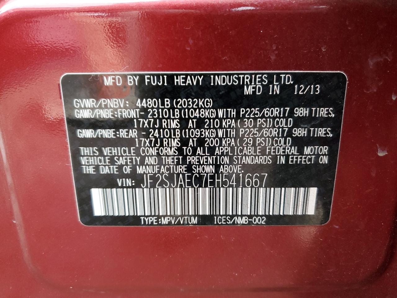 SUBARU FORESTER 2.5I PREMIUM