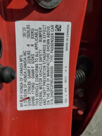 2020 HONDA CIVIC LX #3284028797