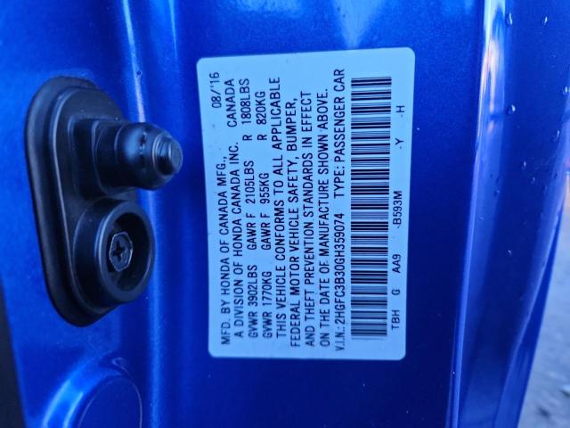 2016 HONDA CIVIC EX 2HGFC3B30GH359074