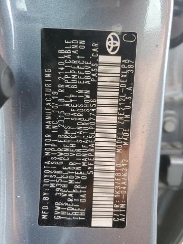 2020 TOYOTA COROLLA LE #3291295500