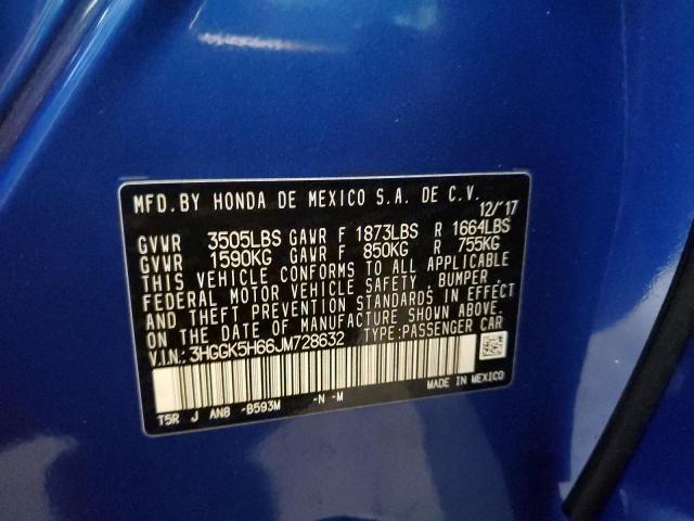 2018 HONDA FIT SPORT - 3HGGK5H66JM728632