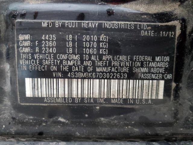 2013 SUBARU LEGACY 2.5 - 4S3BMBK67D3022639