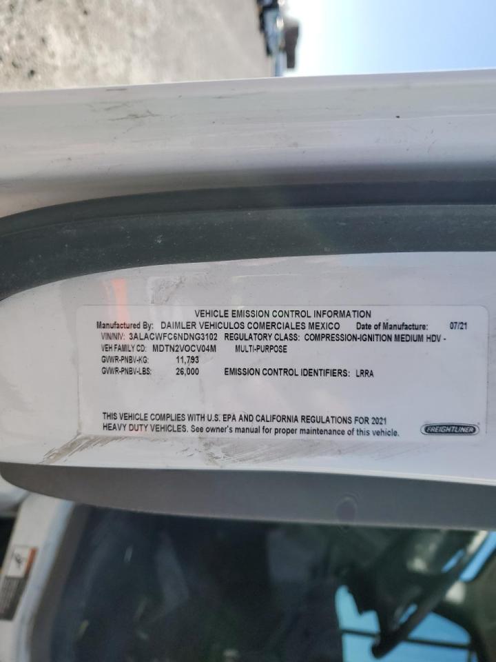 Lot #3283886424 2022 FREIGHTLINER M2 106 MED