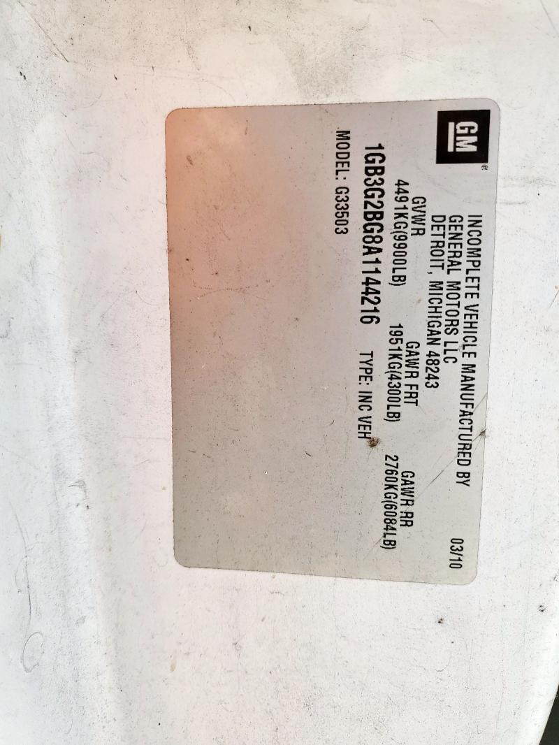 2010 CHEVROLET EXPRESS G3 #3261269956