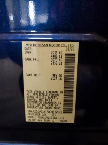 2020 NISSAN LEAF SV #3291023176