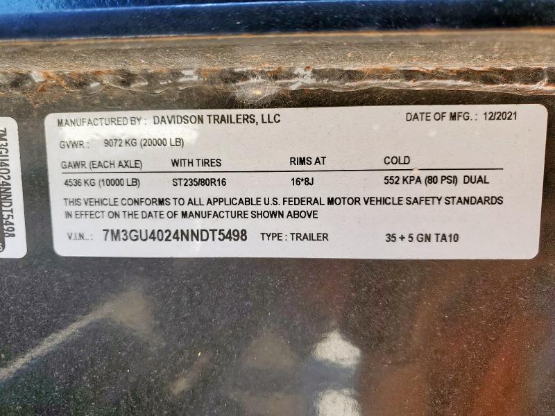 2022 DAVIDSON UNKNOWN #3296919899