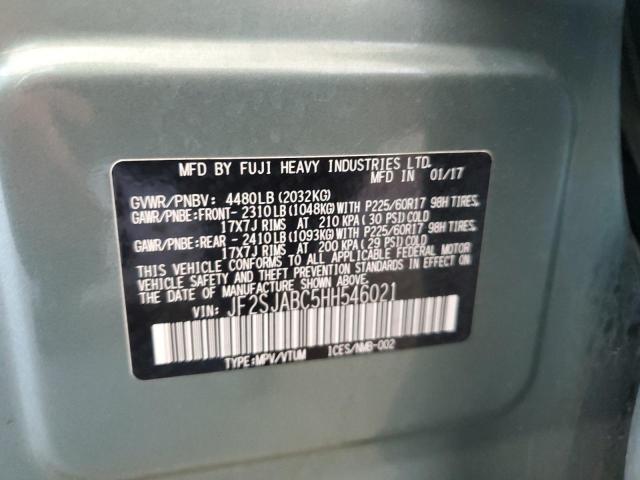 2017 SUBARU FORESTER 2.5I JF2SJABC5HH546021